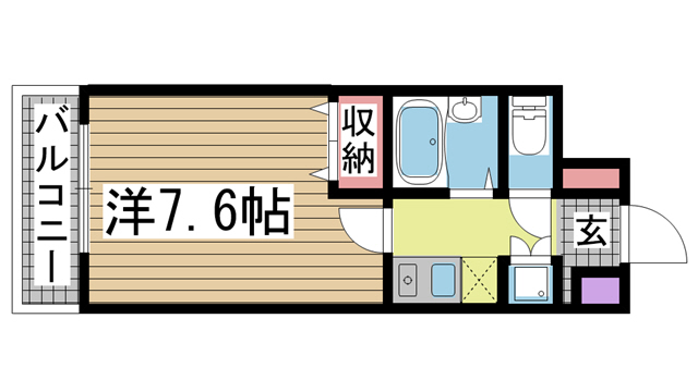 神戸市灘区弓木町(JR東海道本線(近畿)六甲道駅)のマンション賃貸物件 間取画像