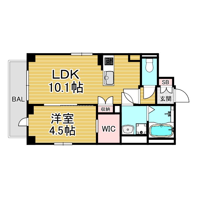 神戸市中央区古湊通(JR東海道本線(近畿)神戸駅)のマンション賃貸物件 間取画像