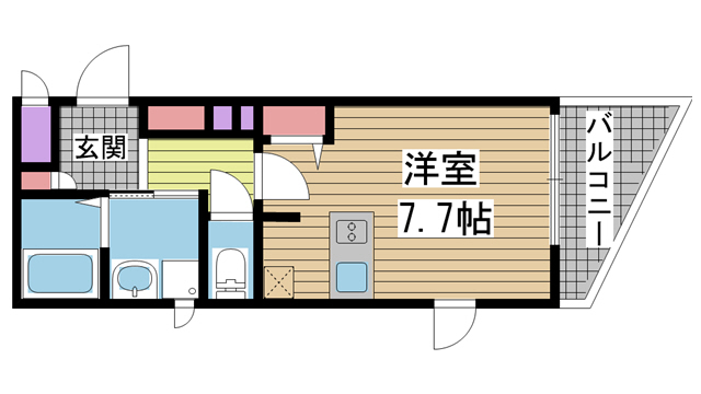 神戸市中央区中町通(JR東海道本線(近畿)神戸駅)のマンション賃貸物件 間取画像