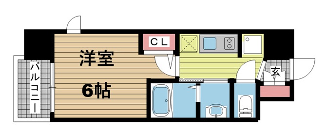 神戸市中央区宮本通(阪急神戸線春日野道駅)のマンション賃貸物件 間取画像