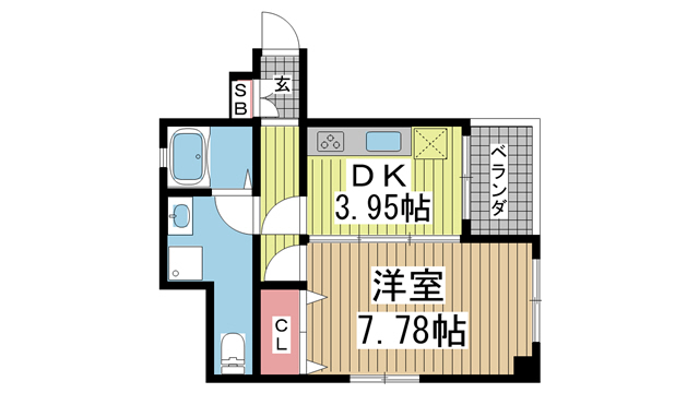 神戸市中央区元町通(JR東海道本線(近畿)元町駅)のマンション賃貸物件 間取画像