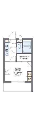 神戸市長田区海運町(JR山陽本線鷹取駅)のマンション賃貸物件 間取画像