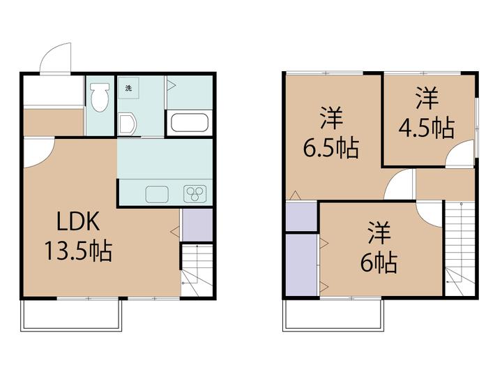 神戸市東灘区田中町(JR東海道本線(近畿)摂津本山駅)の貸家賃貸物件 間取画像