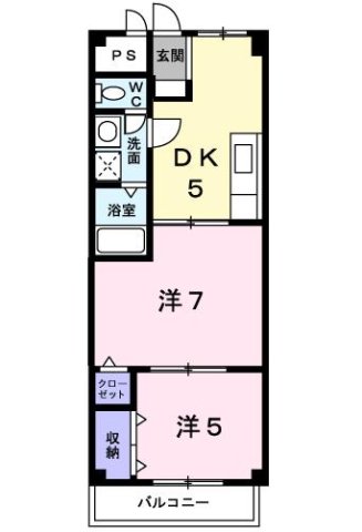 神戸市西区北別府(神戸市営地下鉄線伊川谷駅)のマンション賃貸物件 間取画像