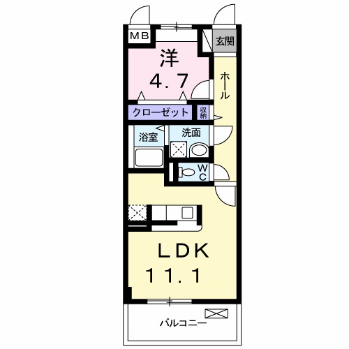 神戸市西区長畑町(神戸市営地下鉄線西神中央駅)のマンション賃貸物件 間取画像