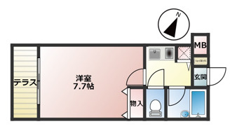 神戸市灘区大和町(JR東海道本線(近畿)六甲道駅)のマンション賃貸物件 間取画像