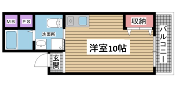 神戸市中央区楠町(JR東海道本線(近畿)神戸駅)のマンション賃貸物件 間取画像