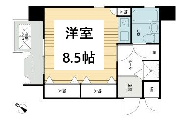 神戸市中央区中町通(JR東海道本線(近畿)神戸駅)のマンション賃貸物件 間取画像