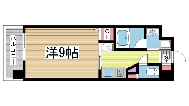 神戸市中央区熊内橋通(神戸市営地下鉄線新神戸駅)のマンション賃貸物件 間取画像