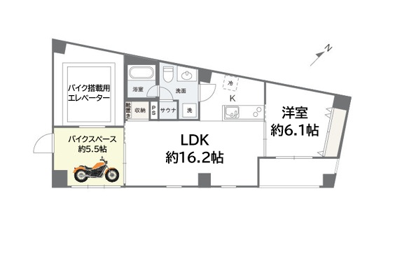 神戸市中央区北長狭通(神戸高速線花隈駅)のマンション賃貸物件 間取画像