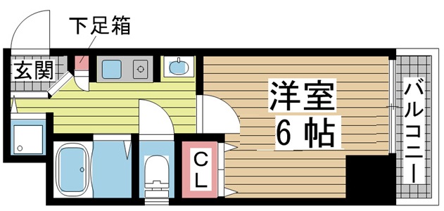 神戸市中央区橘通(JR東海道本線(近畿)神戸駅)のマンション賃貸物件 間取画像