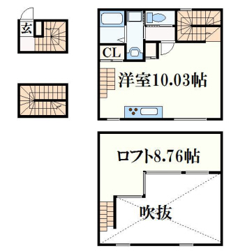 神戸市灘区八幡町(JR東海道本線(近畿)六甲道駅)のアパート賃貸物件 間取画像