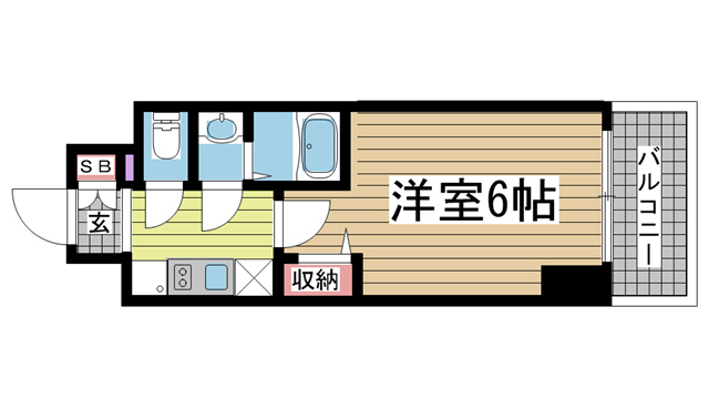 神戸市中央区海岸通(JR東海道本線(近畿)元町駅)のマンション賃貸物件 間取画像
