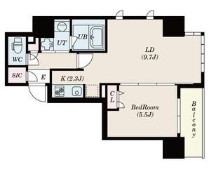 神戸市中央区相生町(JR東海道本線(近畿)神戸駅)のマンション賃貸物件 間取画像