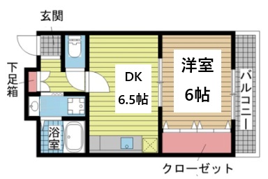 神戸市兵庫区西上橘通(JR東海道本線(近畿)神戸駅)のマンション賃貸物件 間取画像