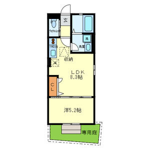 神戸市東灘区森北町(JR東海道本線(近畿)甲南山手駅)のアパート賃貸物件 間取画像