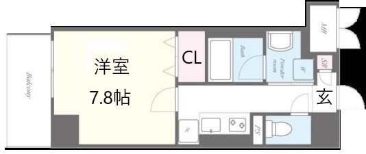 神戸市兵庫区下沢通(神戸市営地下鉄線湊川公園駅)のマンション賃貸物件 間取画像