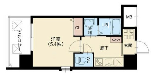 神戸市中央区下山手通(JR東海道本線(近畿)神戸駅)のマンション賃貸物件 間取画像