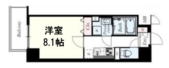 神戸市中央区元町通(JR東海道本線(近畿)元町駅)のマンション賃貸物件 間取画像