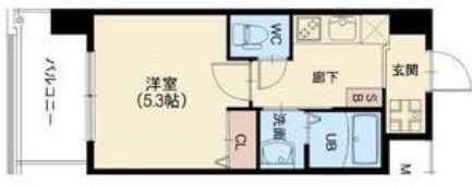神戸市中央区下山手通(JR東海道本線(近畿)神戸駅)のマンション賃貸物件 間取画像