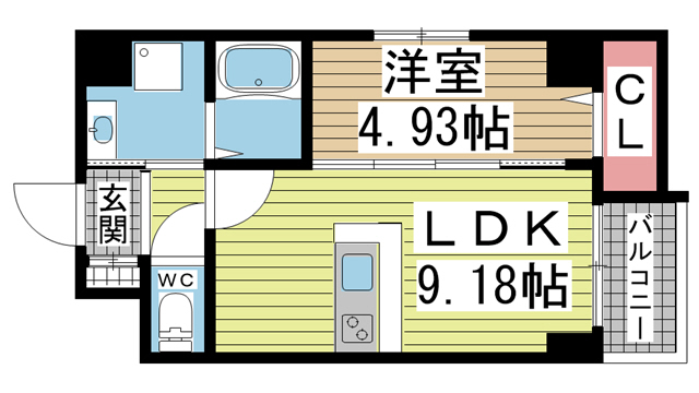 神戸市中央区海岸通(JR東海道本線(近畿)神戸駅)のマンション賃貸物件 間取画像