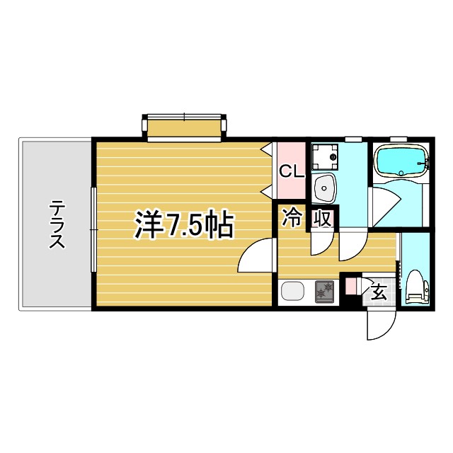 神戸市須磨区離宮前町(山陽電鉄線月見山駅)のアパート賃貸物件 間取画像