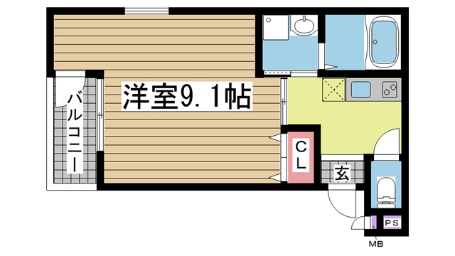 神戸市東灘区本山北町(JR東海道本線(近畿)摂津本山駅)のアパート賃貸物件 間取画像
