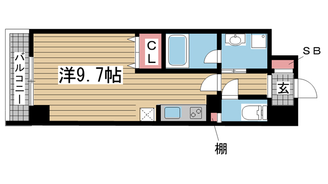 神戸市中央区元町通(JR東海道本線(近畿)元町駅)のマンション賃貸物件 間取画像