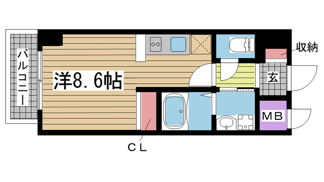 神戸市灘区灘南通(JR東海道本線(近畿)摩耶駅)のマンション賃貸物件 間取画像