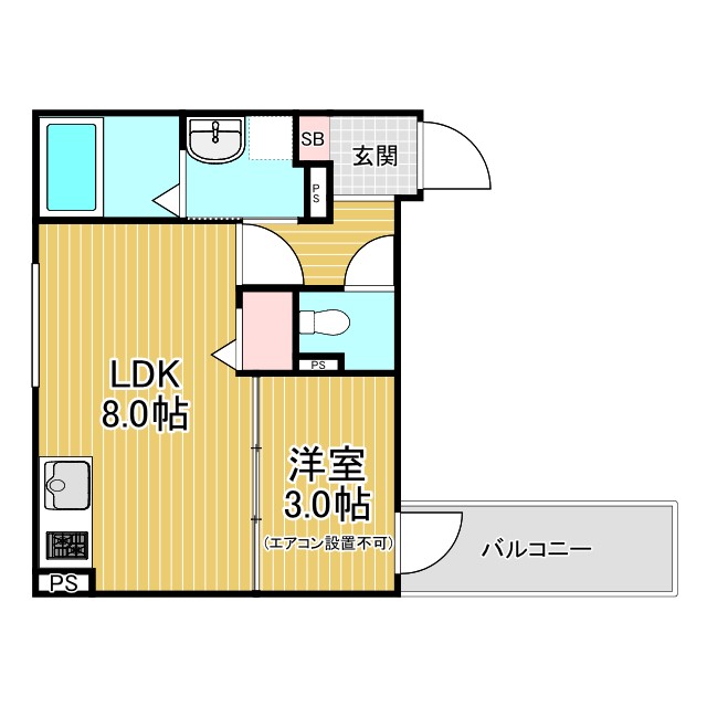 神戸市東灘区住吉南町(阪神本線住吉駅)のアパート賃貸物件 間取画像
