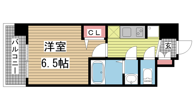 神戸市灘区水道筋(JR東海道本線(近畿)摩耶駅)のマンション賃貸物件 間取画像