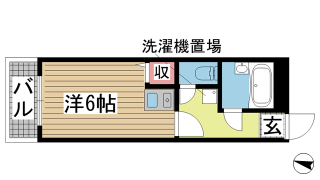 神戸市東灘区本山南町(JR東海道本線(近畿)摂津本山駅)のアパート賃貸物件 間取画像