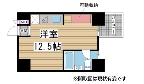 神戸市中央区琴ノ緒町(JR東海道本線(近畿)三ノ宮駅)のマンション賃貸物件 間取画像