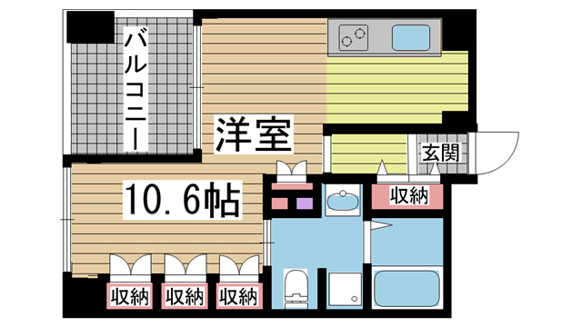 神戸市中央区中山手通(JR東海道本線(近畿)三ノ宮駅)のマンション賃貸物件 間取画像