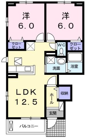 神戸市西区長畑町(神戸市営地下鉄線西神中央駅)のアパート賃貸物件 間取画像