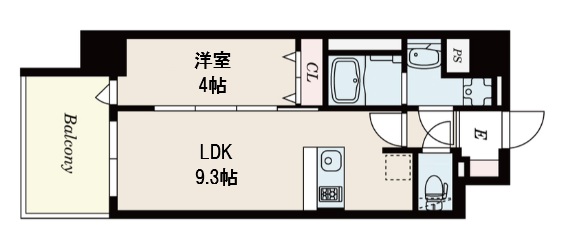 神戸市中央区国香通(JR東海道本線(近畿)三ノ宮駅)のマンション賃貸物件 間取画像
