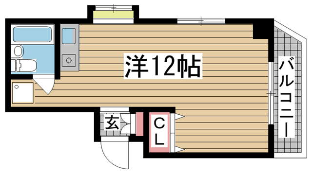 神戸市中央区花隈町(神戸高速線花隈駅)のマンション賃貸物件 間取画像