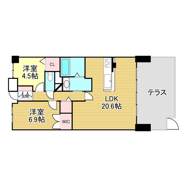 神戸市東灘区深江本町(阪神本線深江駅)のマンション賃貸物件 間取画像
