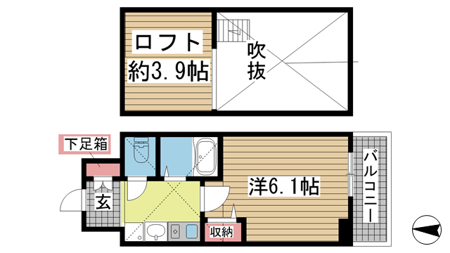神戸市中央区下山手通(JR東海道本線(近畿)元町駅)のマンション賃貸物件 間取画像