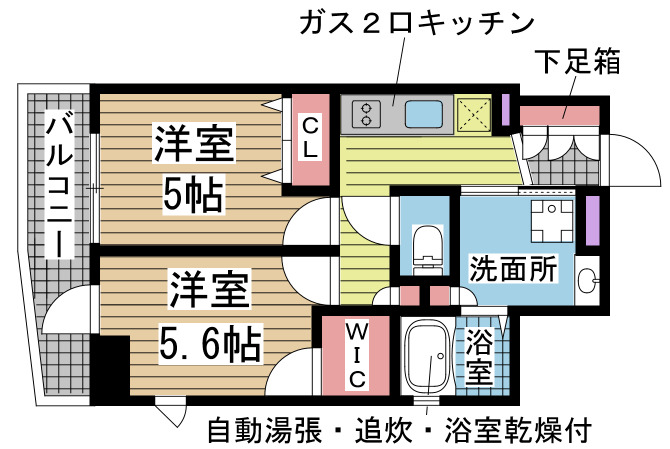 神戸市中央区下山手通(JR東海道本線(近畿)神戸駅)のマンション賃貸物件 間取画像