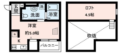 神戸市長田区長田天神町(神戸電鉄有馬線長田駅)のアパート賃貸物件 間取画像