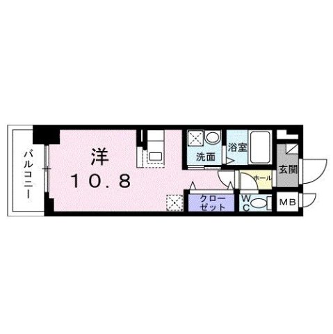 神戸市中央区御幸通(JR東海道本線(近畿)三ノ宮駅)のマンション賃貸物件 間取画像