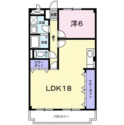神戸市北区有野中町(神戸電鉄三田線田尾寺駅)のマンション賃貸物件 間取画像