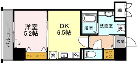 神戸市中央区磯辺通(JR東海道本線(近畿)三ノ宮駅)のマンション賃貸物件 間取画像