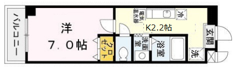 神戸市灘区日尾町(JR東海道本線(近畿)六甲道駅)のマンション賃貸物件 間取画像