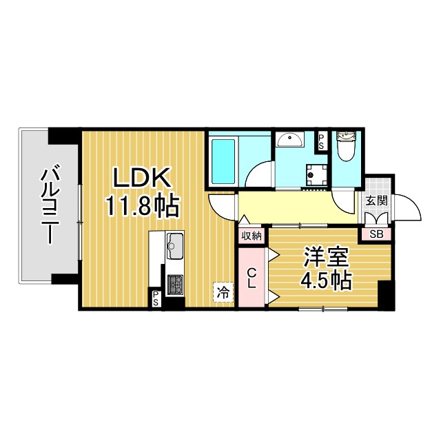 神戸市兵庫区三川口町(JR山陽本線兵庫駅)のマンション賃貸物件 間取画像