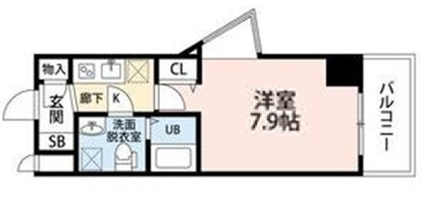 神戸市中央区花隈町(JR東海道本線(近畿)元町駅)のマンション賃貸物件 間取画像
