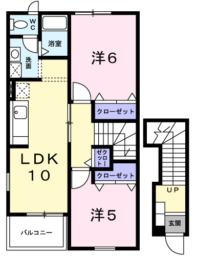 神戸市西区小山(神戸市営地下鉄線西神中央駅)のアパート賃貸物件 間取画像