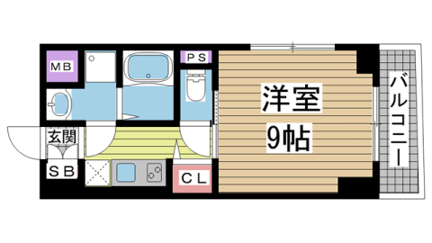 神戸市中央区南本町通(JR東海道本線(近畿)三ノ宮駅)のマンション賃貸物件 間取画像