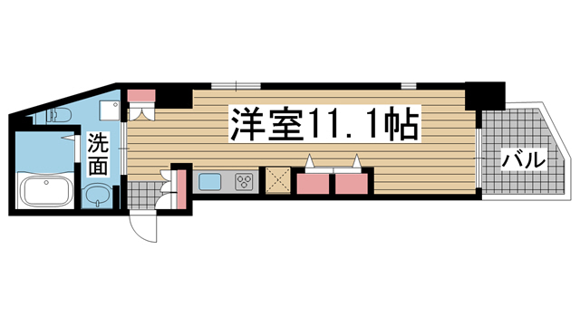 神戸市中央区小野柄通(JR東海道本線(近畿)三ノ宮駅)のマンション賃貸物件 間取画像